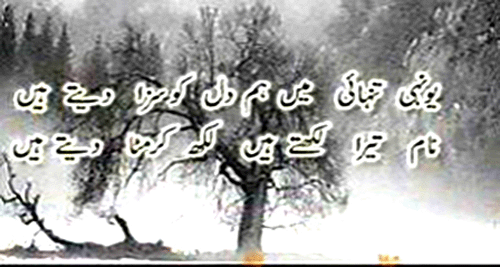 tanhai poetry urdu