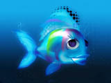 blue fish wallpaper