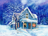winter house wallpaper
