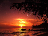 sunset beach wallpaper